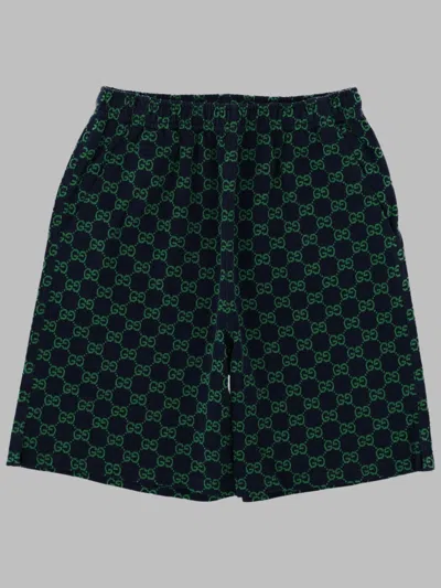 Gucci Unisex Kids Logo Print Cotton Bermuda Shorts In Green
