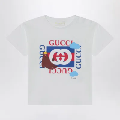 Gucci Unisex Logo-print T-shirt In White