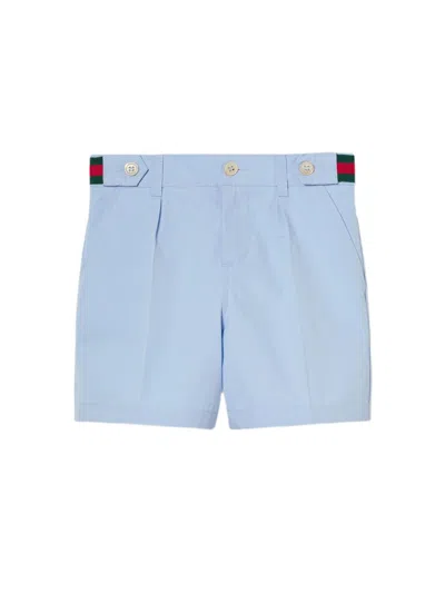 Gucci Unisex Mini Bermuda Shorts For Kids In Blue