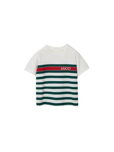Gucci Unisex Mini Graphic T-shirt For Kids In Multicolour