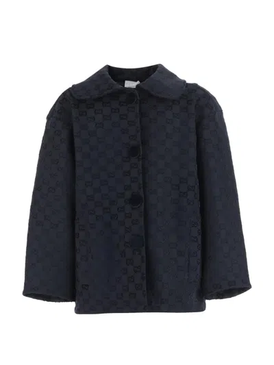 Gucci Unisex Mini Jacket For Kids In Black