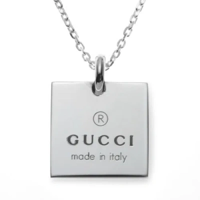 Pre-owned Gucci Unisex Necklace 925 Sterling Silver 223869-j8400 8106 Newarticle