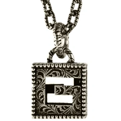 Pre-owned Gucci Unisex Necklace 925 Sterling Silver 552768-j8400 0811 Newarticle