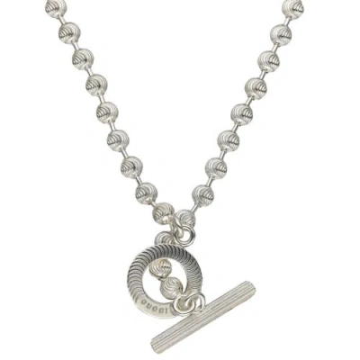Pre-owned Gucci Unisex Necklace 925 Sterling Silver 602736-j8400 8106 Newarticle