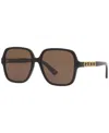 Gucci Womens Black Gg1189s Square-frame Acetate Sunglasses In Silver-tone