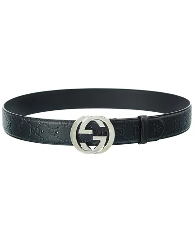 Gucci Unisex Signature Leather Belt