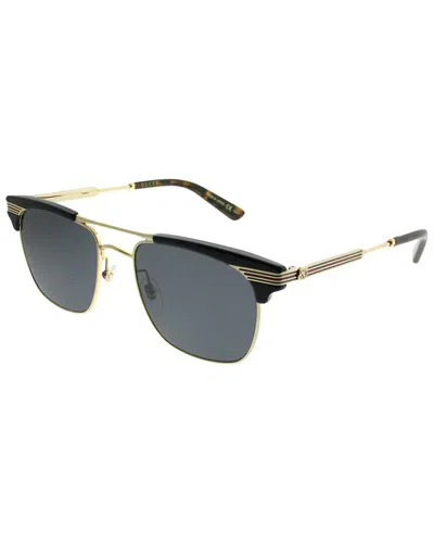 Gucci Unisex Square 52mm Sunglasses In Black
