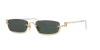 Gucci Double G Half-rim Frame Sunglasses In Green