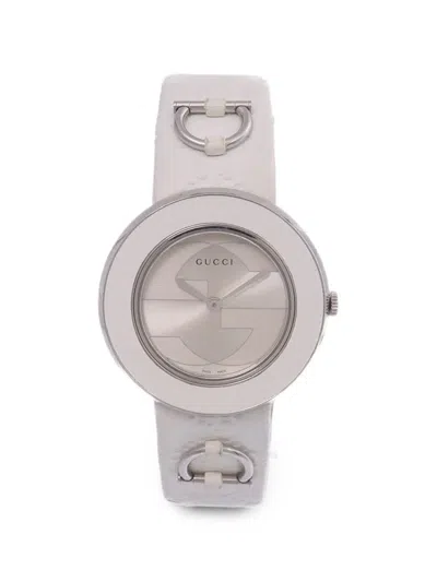 Pre-owned Gucci U-play 35mm Watch In Silver