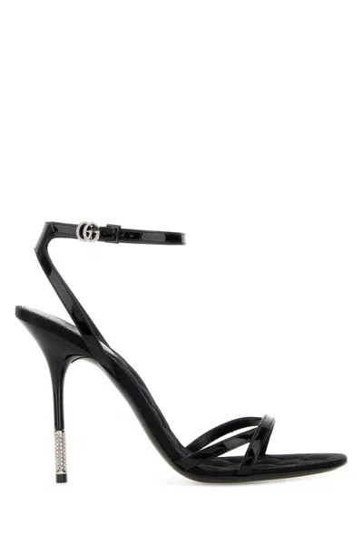 Gucci Upper Heel Sandal In Black