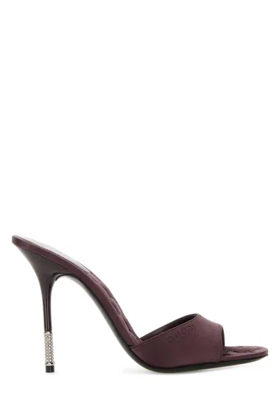 Gucci Upper Mule Heel In Purple