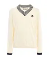 Gucci V-neck Bee Appliqué Knit In White