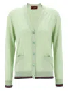 Gucci Extra Fine Cashmere Silk Cardigan In Green