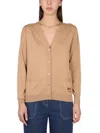 Gucci Embroidered-logo Wool Cardigan In Multicolour