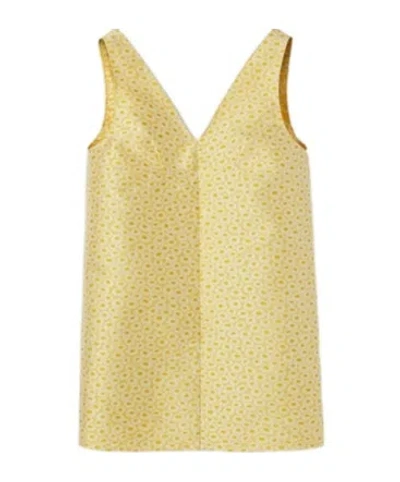 Gucci V-neck Dress In Nude