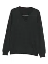 Gucci V-neck Wool Sweater In Black