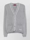Gucci V-necked Cardigan Front Pockets In Gray