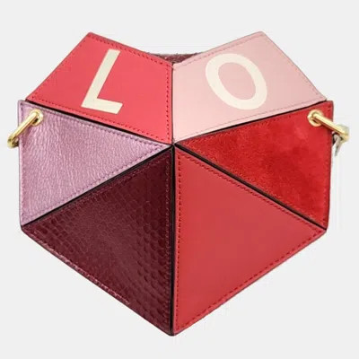Pre-owned Gucci Valentine's Day Small Heart Crossbody Bag (678131) In Multicolor