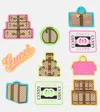 Gucci Valigeria Set Of 11 Luggage Stickers In Multicoloured