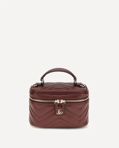 Gucci Vanity Mini Shoulder Bag In Burgundy