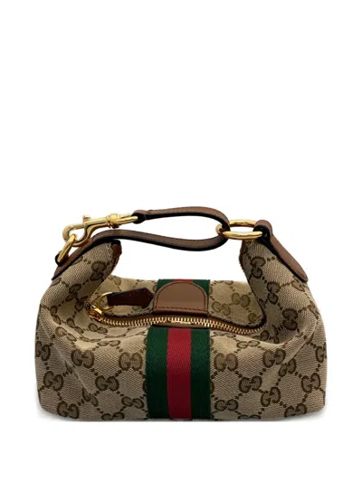 Gucci Vanity Monogram-pattern Mini Bag In Blue