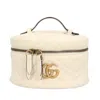 GUCCI GUCCI VANITY WHITE LEATHER SHOULDER BAG (PRE-OWNED)