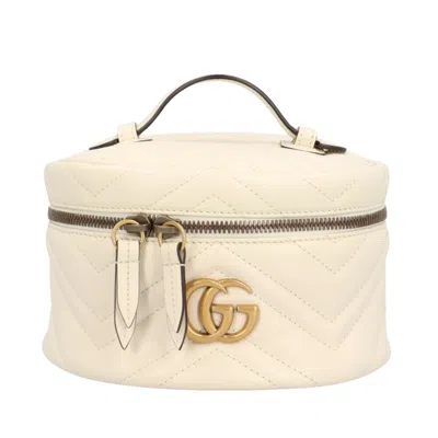 Gucci Vanity White Leather Shoulder Bag ()