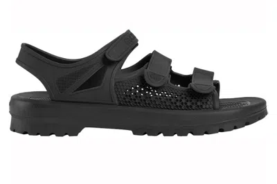 Pre-owned Gucci Velcro Sandal Black Honeycomb In Black/honeycomb