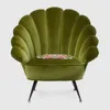 Gucci Velvet Armchair With Embroidered Flowers In Green