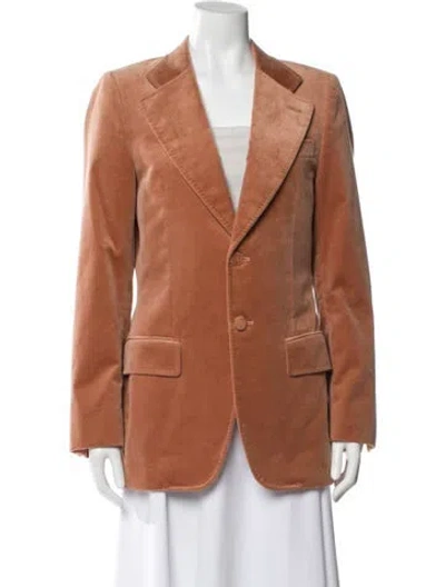 Pre-owned Gucci Velvet Blazer In Neutral