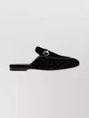 Gucci Women Princetown Gg Supreme Velvet Mule In Black
