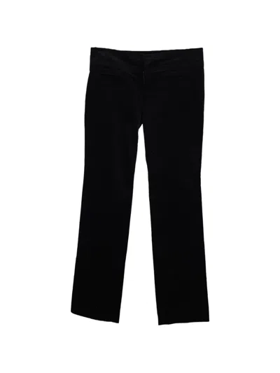 Pre-owned Gucci Velvet Trousers In Black