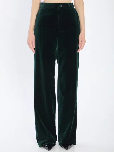 Gucci Velvet Trousers In Multi