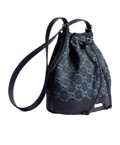Gucci Venice Small Bucket Bag In Blue