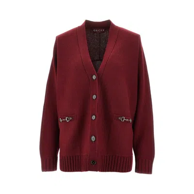 GUCCI VERSIZED CARDIGAN WITH HORSEBIT DETAILS