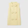 Gucci Vest With Maxi Buttons In Gold