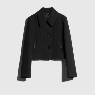 Gucci Veste En Laine Crêpe Avec Mors In Black