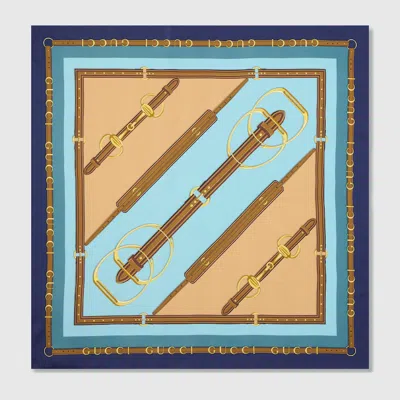 Gucci Vierecktuch Aus Seidentwill Mit Print In Multi