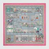 Gucci Printed Silk Twill Carré In Gray