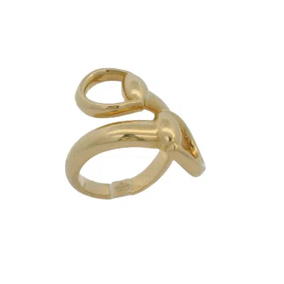 Pre-owned Gucci Vintage 18k  Horsebit Ring In Multi