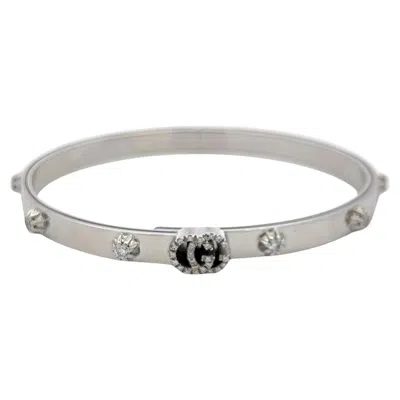 Pre-owned Gucci Vintage 18k White Gold Bangle Bracelet With 1.50 Carat F-vs Diamond