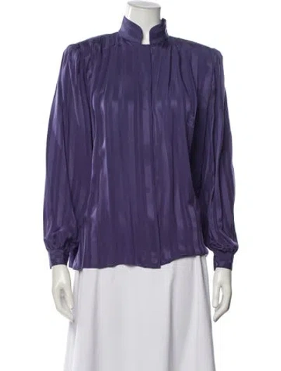 Pre-owned Gucci Vintage 1970's Blouse In Purple