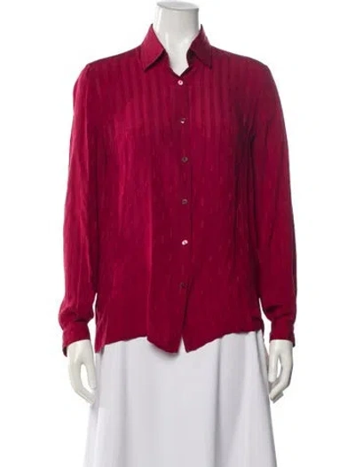 Pre-owned Gucci Vintage 1970's Blouse In Red