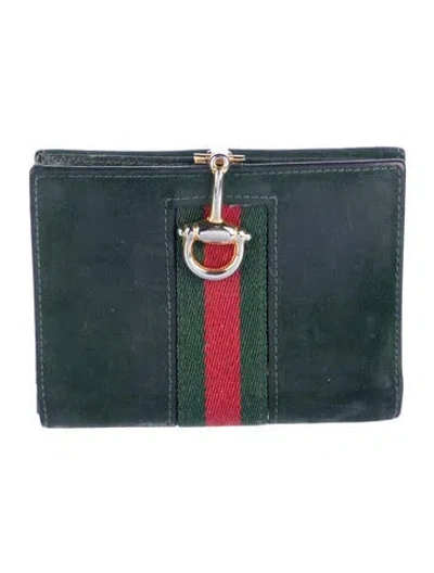 Pre-owned Gucci Vintage 1970's Wallet In Green
