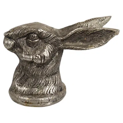 Pre-owned Gucci Vintage 1970s  Silver Plated Hare Rabbit Head Bottle Opener - Stamped Italy