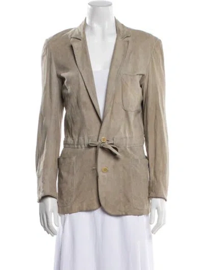 Pre-owned Gucci Vintage 1980's Blazer In Gray