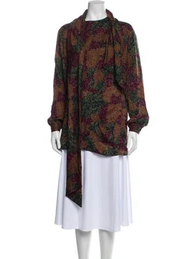 Pre-owned Gucci Vintage 1980's Blouse In Green