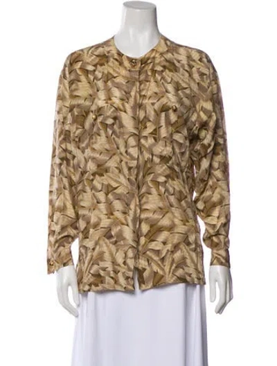 Pre-owned Gucci Vintage 1980's Blouse In Neutral