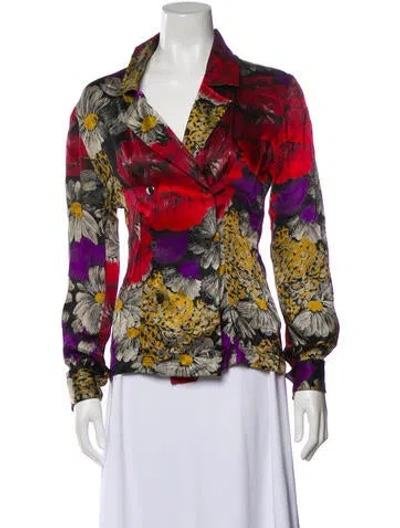 Pre-owned Gucci Vintage 1980's Blouse In Red