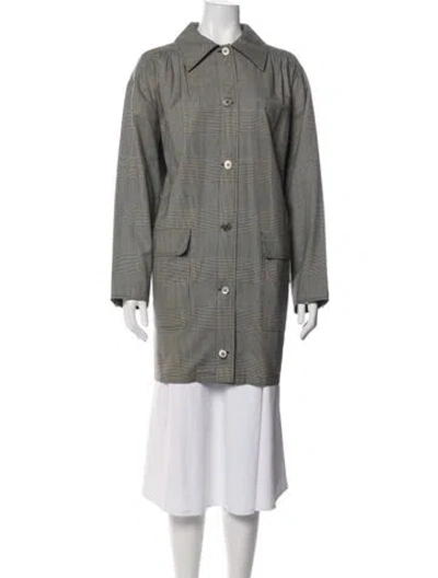 Pre-owned Gucci Vintage 1980's Coat In Gray
